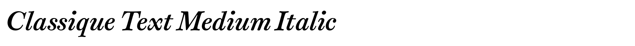 Classique Text Medium Italic image
